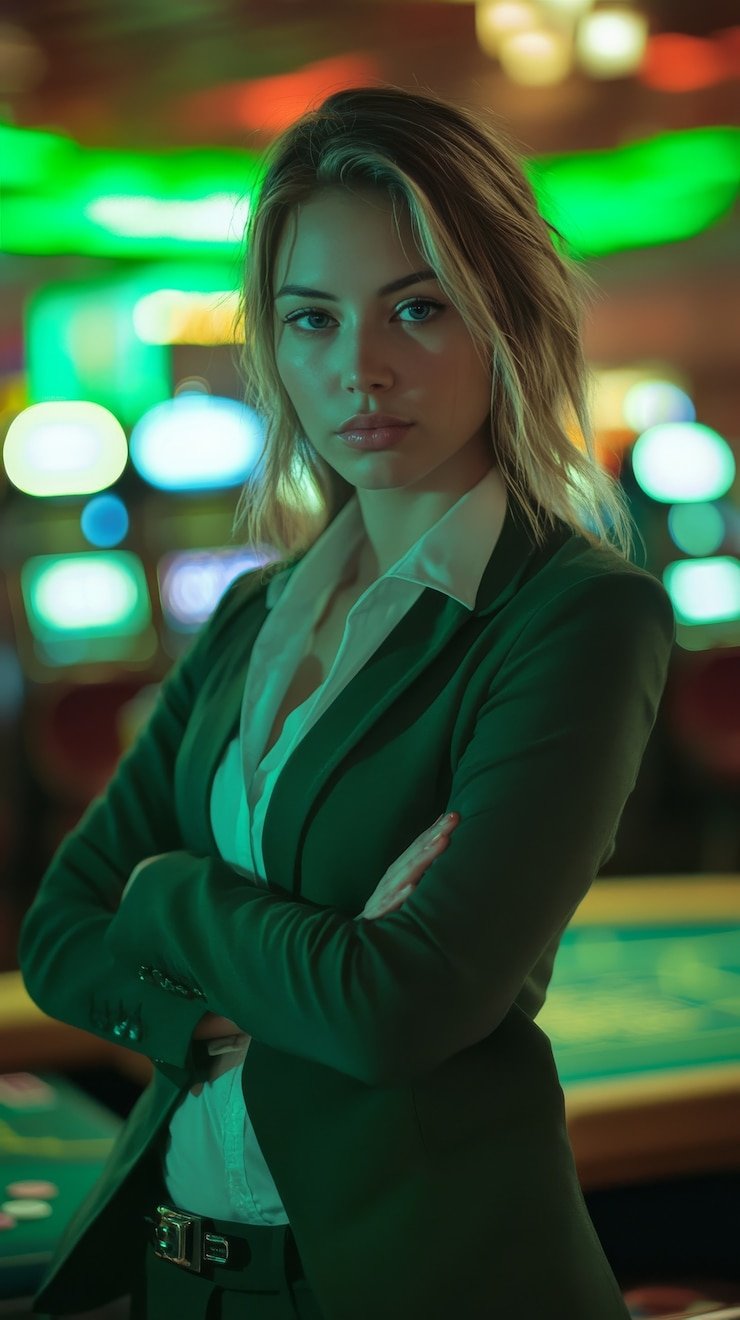 Dealer bersertifikat dan berpengalaman Dealer profesional di meja French Roulette